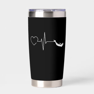 Swimming Heartbeat Gift for Swimmers Insulated Tumbler