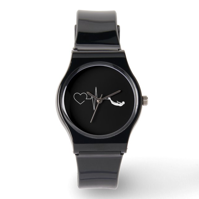 Swimming Heartbeat Gift for Swimmers Watch (Front)