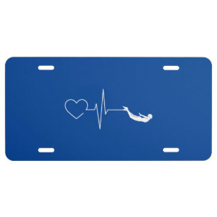 Swimming Heartbeat License Plate