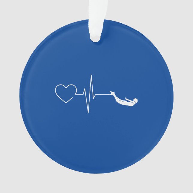 Swimming Heartbeat Ornament (Front)