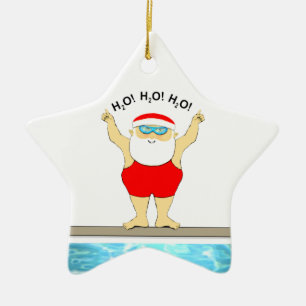 Swimming Holiday Gifts Ceramic Ornament
