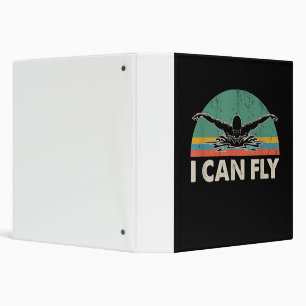 Swimming I Can Fly Funny Swimming Gifts 3 Ring Binder