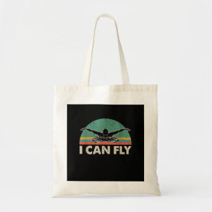 Swimming I Can Fly Funny Swimming Gifts Tote Bag