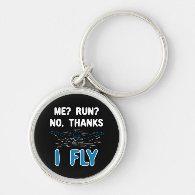Swimming - I Fly Keychain (Front)
