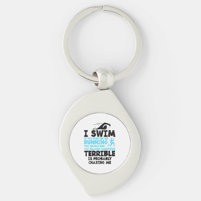 Swimming - I Swim  Keychain (Front)