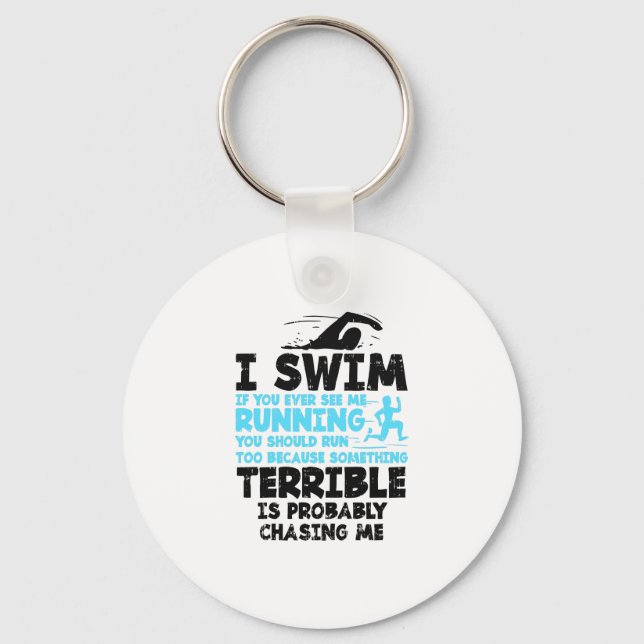 Swimming - I Swim Keychain (Front)