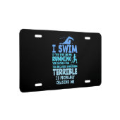 Swimming - I Swim License Plate | Zazzle