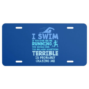Swimming - I Swim License Plate