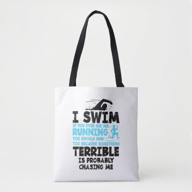 Swimming - I Swim Tote Bag (Front)