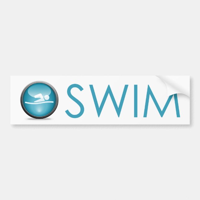 Swimming Icon Bumpersticker Bumper Sticker (Front)