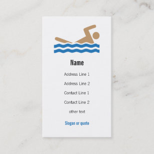 Swimming Icon Business Card