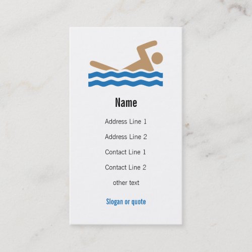 Swimming Icon Business Card