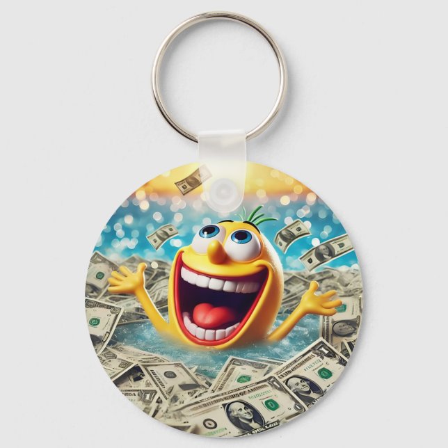 swimming in money keychain (Front)