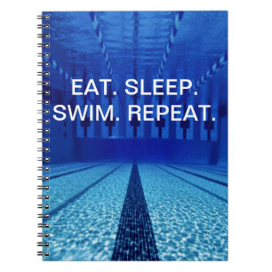 Swimming Inspirational Quote Notebook