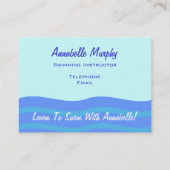 Swimming Instructor/Coach Business Card (Back)