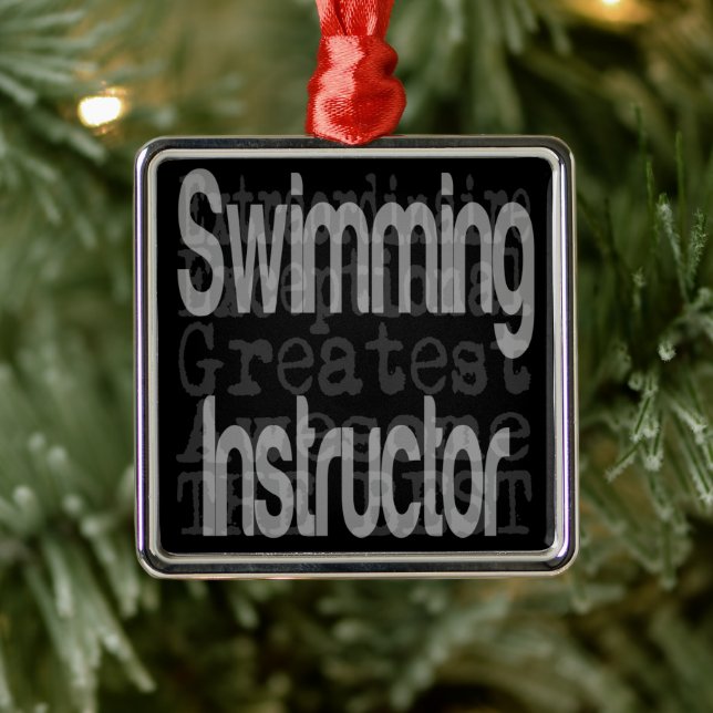 Swimming Instructor Extraordinaire Metal Ornament (Tree)