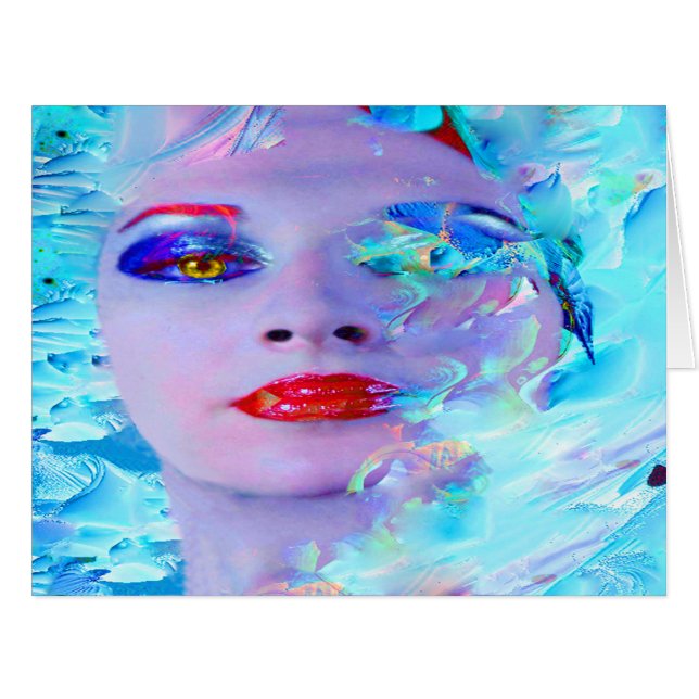 Swimming into the Blue Birthday Card (Front Horizontal)