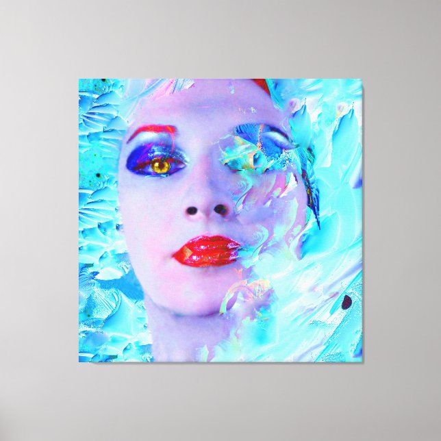 Swimming into the Blue Canvas Print (Front)