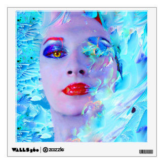 Swimming into the Blue Wall Sticker