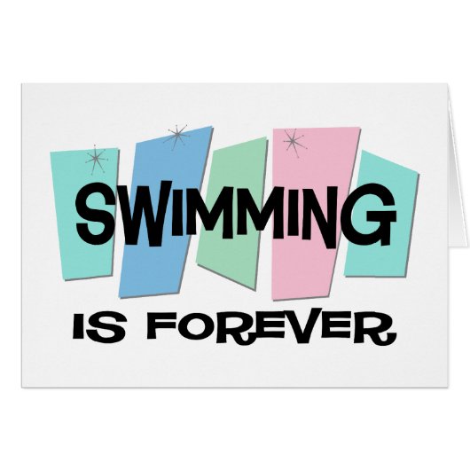 Swimming Is Forever Cards (Front Horizontal)