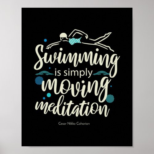 Swimming is simply moving mediation poster