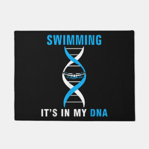 Swimming Its In My DNA Funny SwimerSwim Cool Love Doormat