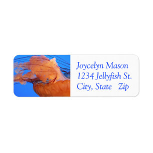 Swimming Jellyfish Return Address Labels
