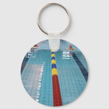 Swimming Keychain by lampionus at Zazzle