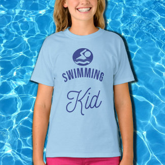 Swimming Kid  bold   typography T-Shirt