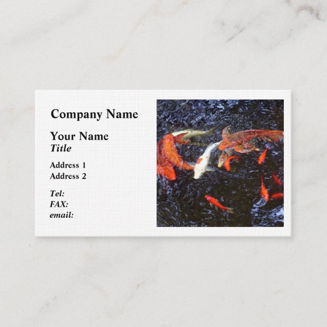 Swimming Koi Business Card (Front)
