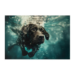 Swimming Labrador Puppy Underwater Design Acrylic Print