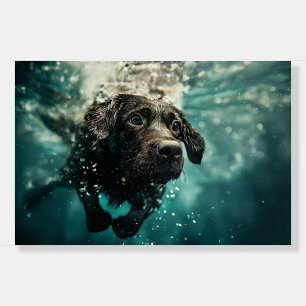 Swimming Labrador Puppy Underwater Design Foam Board