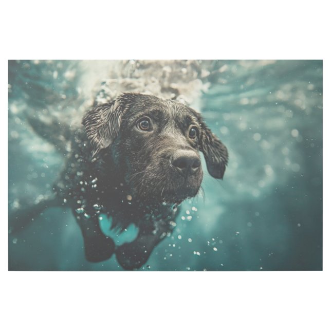 Swimming Labrador Puppy Underwater Design Gallery Wrap (Front)