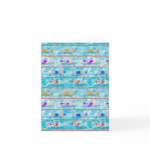 Swimming Laps Pool Swim Team Pattern Card