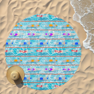 Swimming Laps Water Swim Team Beach Towel