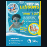Swimming Lessons for Kids Flyer<br><div class="desc">Swimming lessons for children Flyer ! This project is the perfect solution for businesses and individuals who want to advertise their services related to swimming lessons for the youngest. The design project is easy editable allowing it to be tailored to your specific requirements and preferences. This design includes a blue-yellow...</div>
