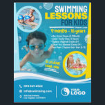 Swimming Lessons for Kids Flyer<br><div class="desc">Swimming lessons for children Flyer ! This project is the perfect solution for businesses and individuals who want to advertise their services related to swimming lessons for the youngest. The design project is easy editable allowing it to be tailored to your specific requirements and preferences. This design includes a blue-yellow...</div>