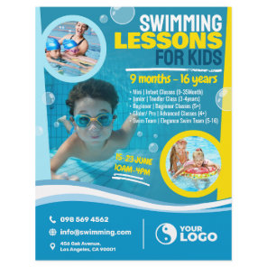 Swimming Lessons for Kids Flyer