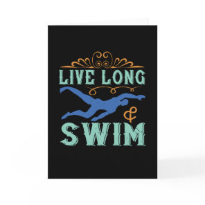 Swimming - Live long & swim Card