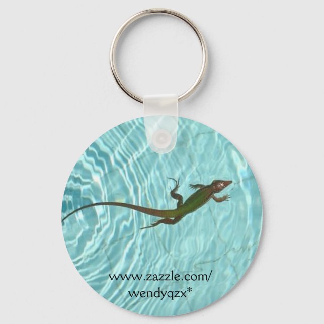 Swimming Lizard Keychain (Front)
