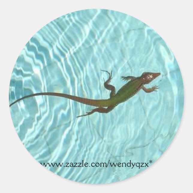 Swimming Lizard stickers (Front)