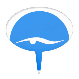 Swimming logo on T-shirt Cake Topper
