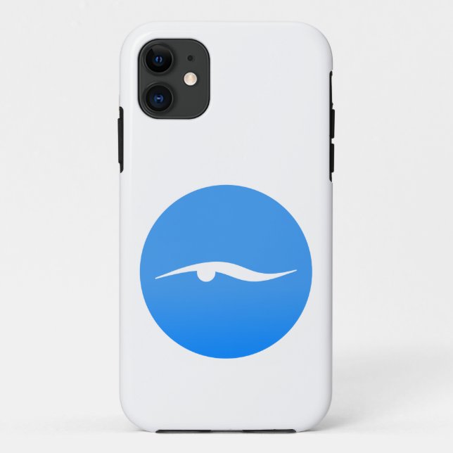 Swimming logo on T-shirt Case-Mate iPhone Case (Back)