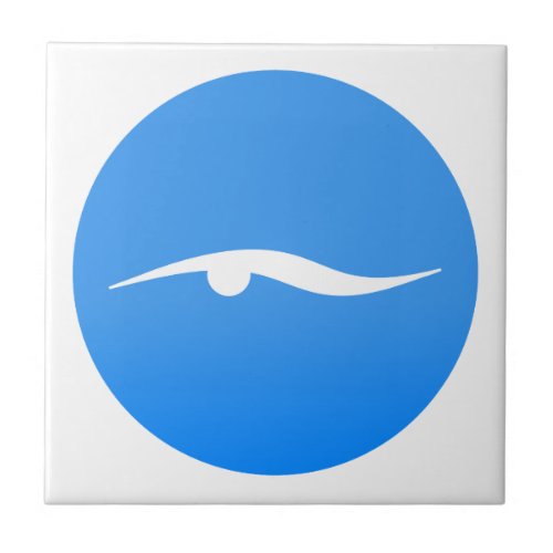 Swimming logo on T_shirt Tile