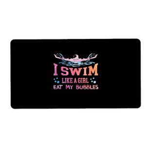 Swimming Lover - I Swim Like A Girl Label