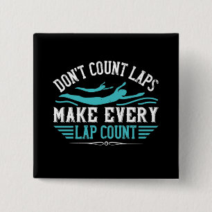 Swimming - Make Every Lap Count Button