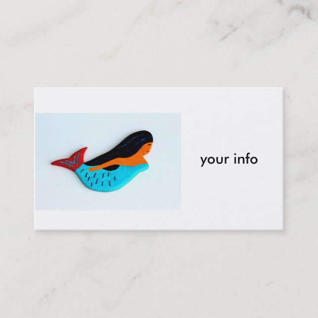 swimming mermaid business card (Front)