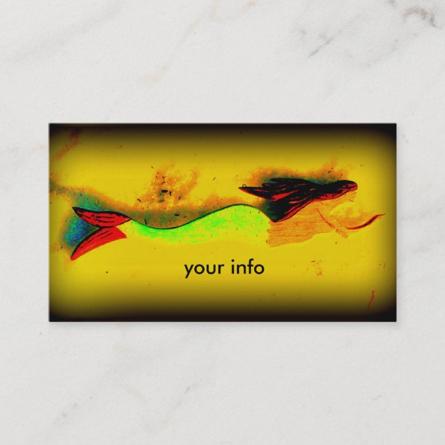 swimming mermaid business card (Front)