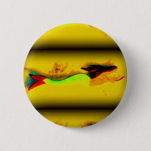 swimming mermaid button