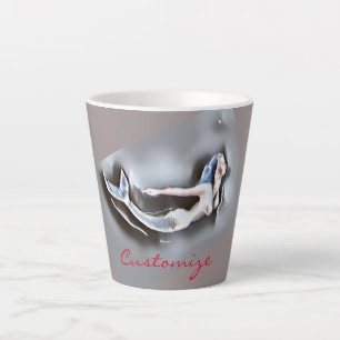 Swimming Mermaid Grey Thunder_Cove Latte Mug